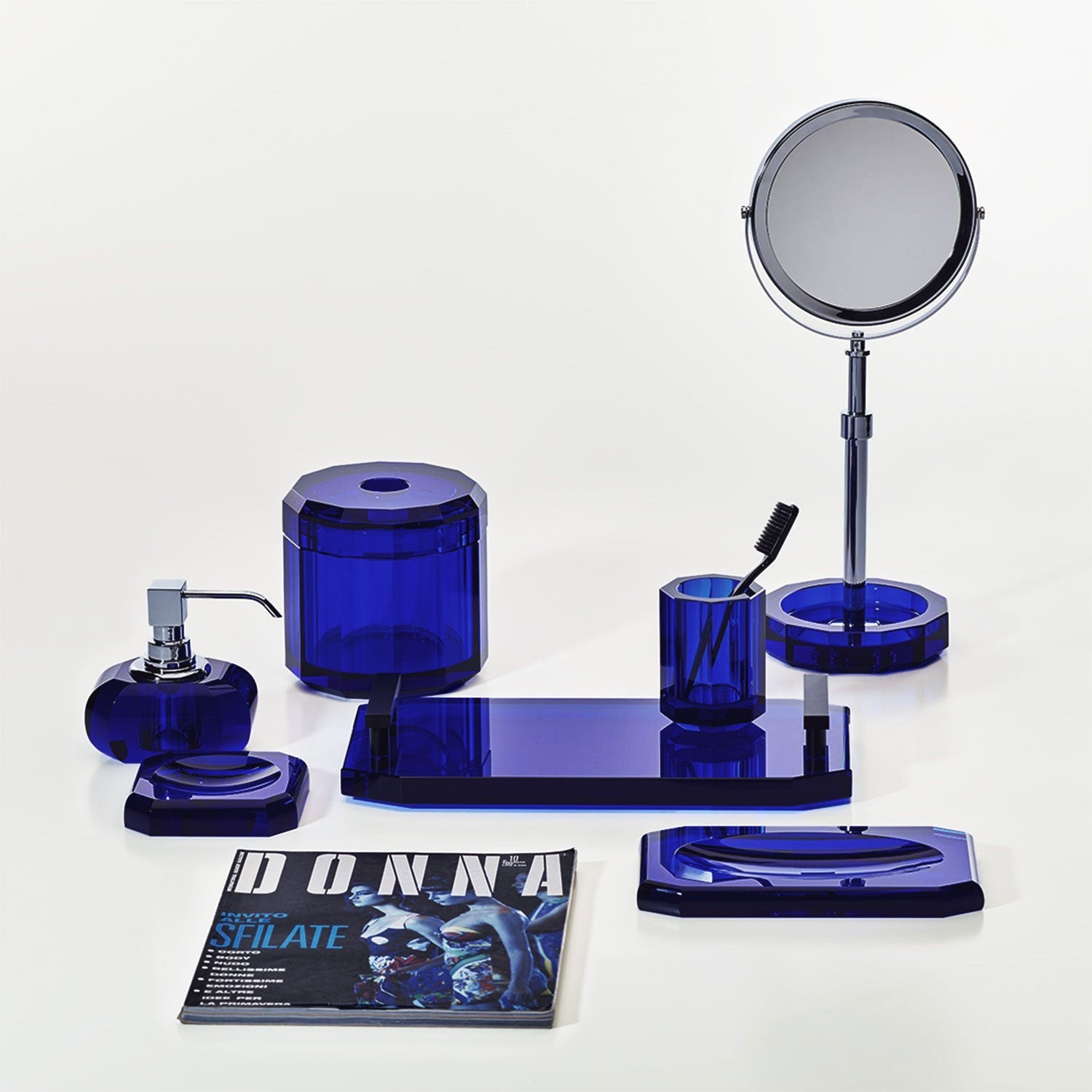 decor walther | KRISTALL collection | soap dispenser | capri blue + chrome