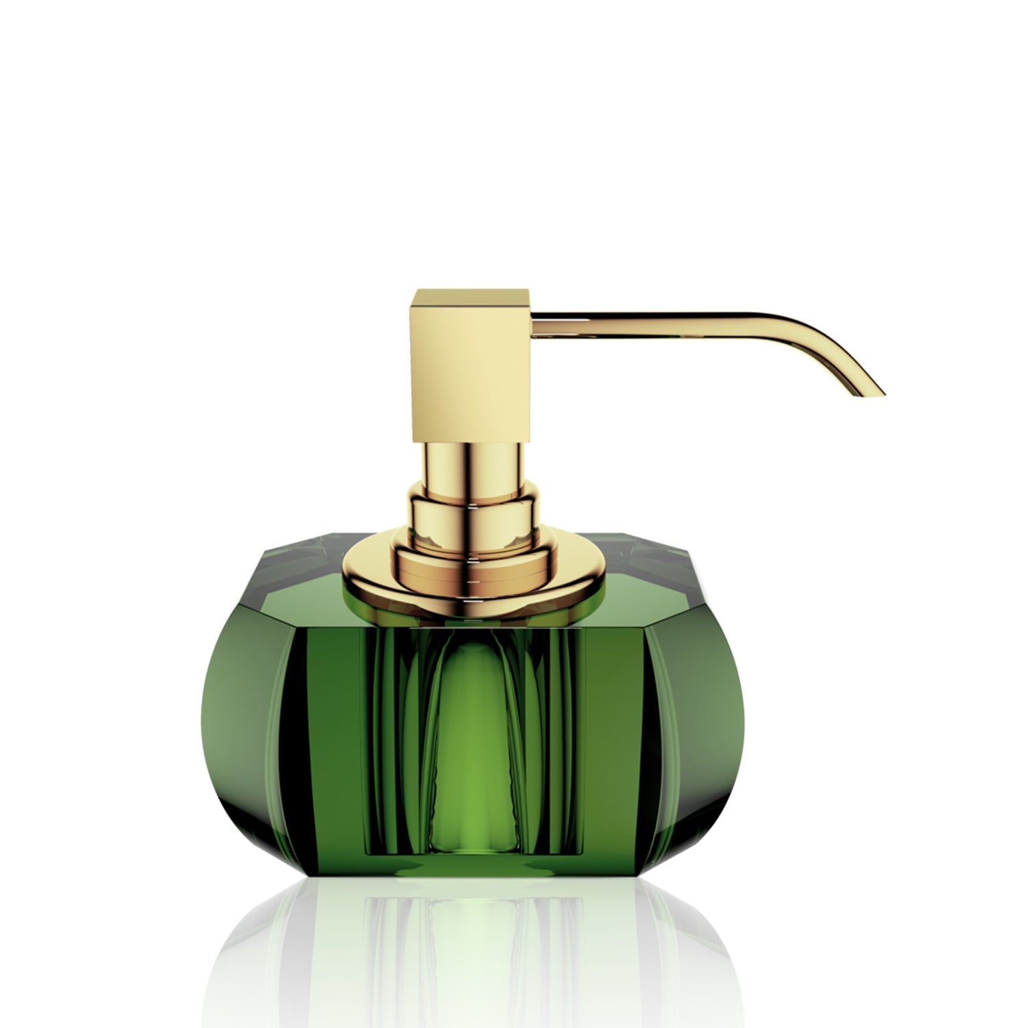 decor walther | KRISTALL collection | soap dispenser | english green + 24 carat gold