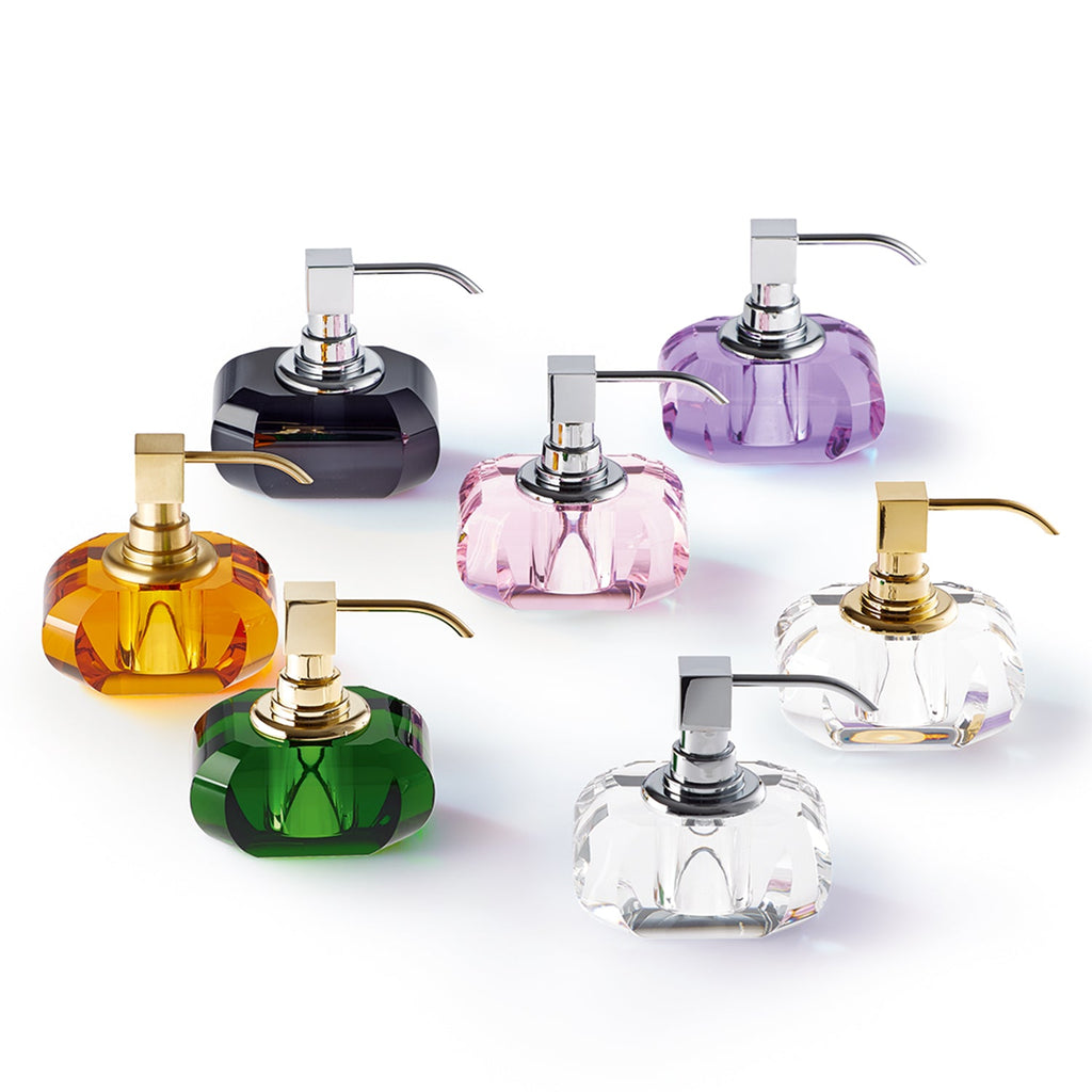 decor walther | KRISTALL collection | soap dispenser | clear + gold polished (24 carat)