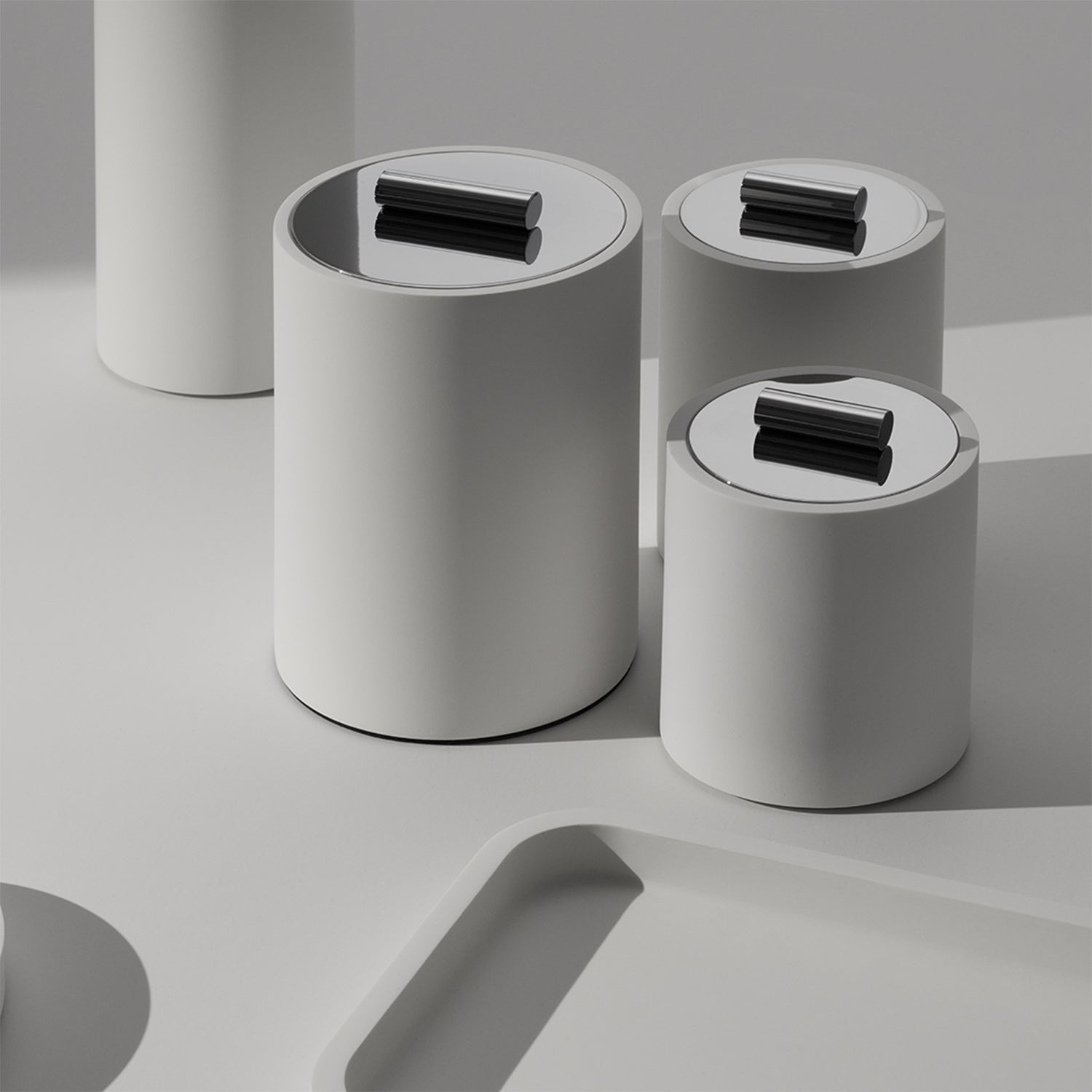 decor walther | STONE series | tab tray | matte white