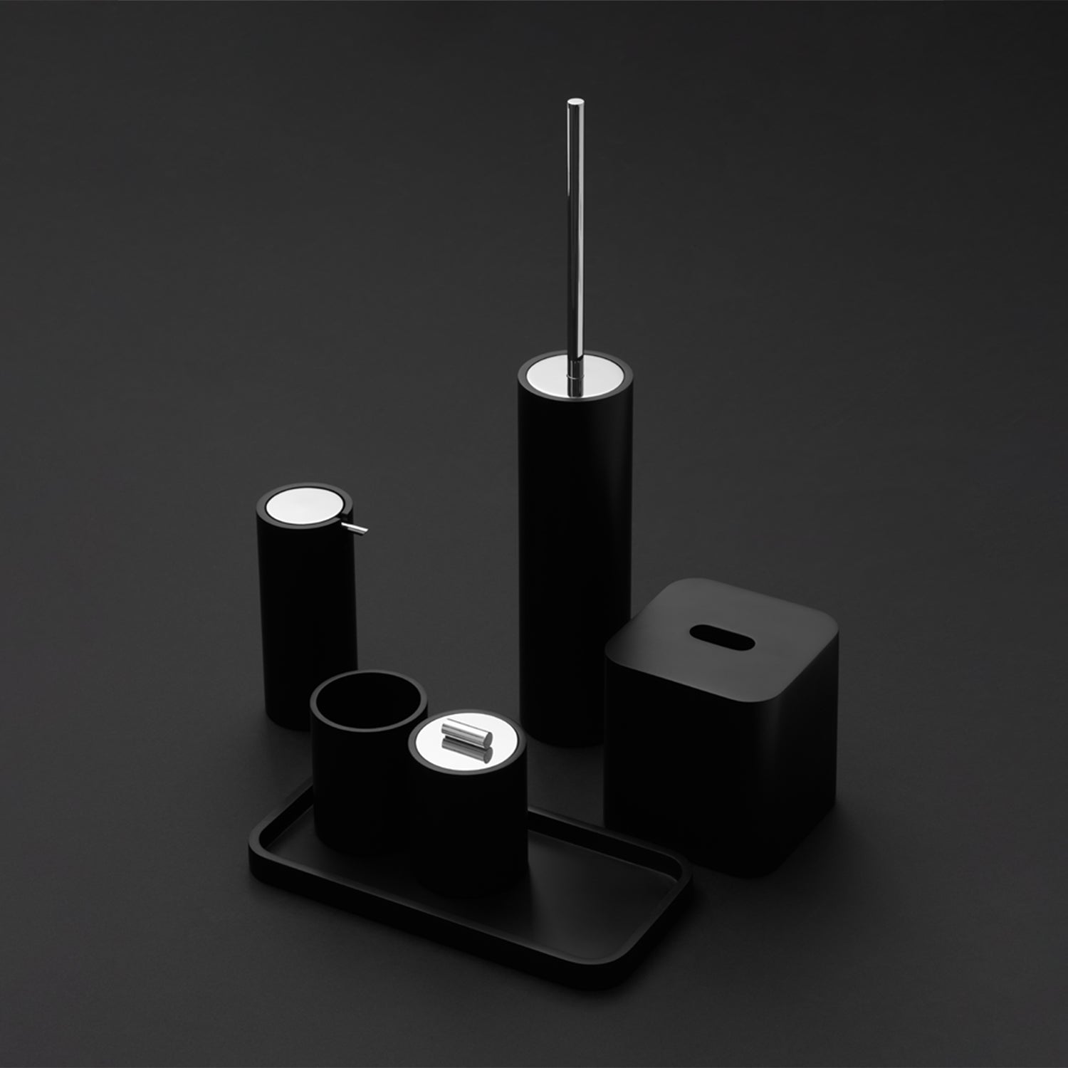 decor walther | STONE series | tab tray | matte black