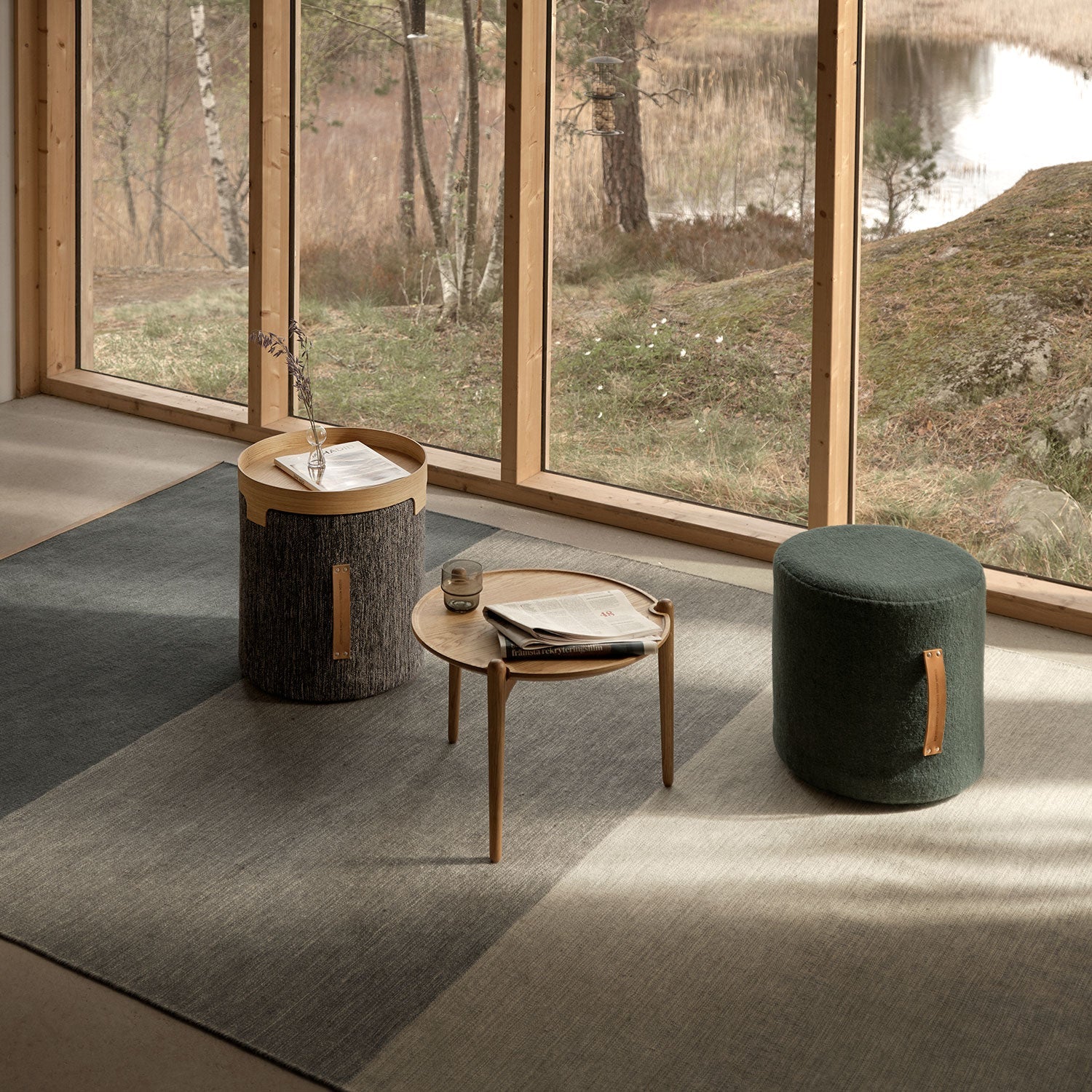 design house stockholm | bjork pouf | dark grey