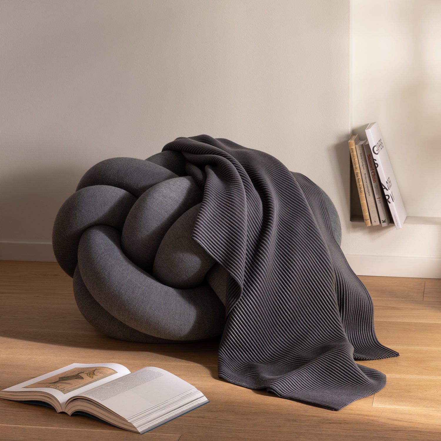 design house stockholm | pleece throw | dark grey