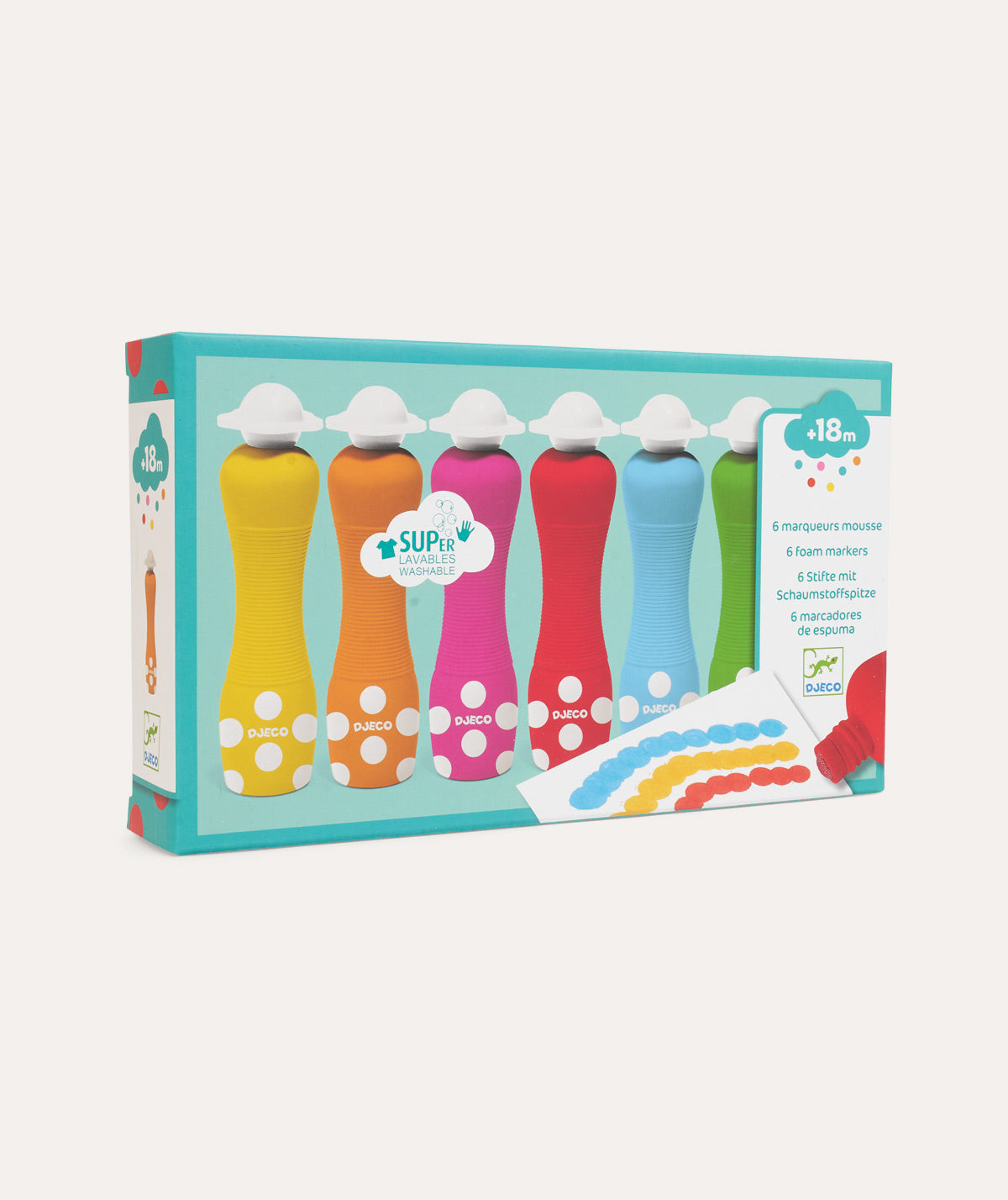Djeco 6 Foam Markers