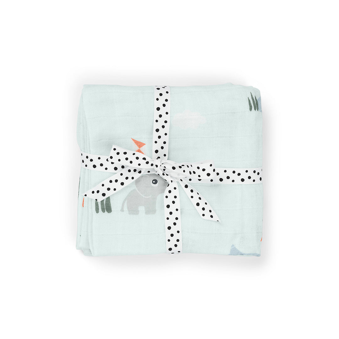 Done by Deer Burp Cloth 2 Pack - Playground Blue