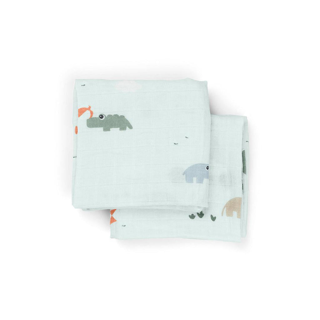 Done by Deer Burp Cloth 2 Pack - Playground Blue