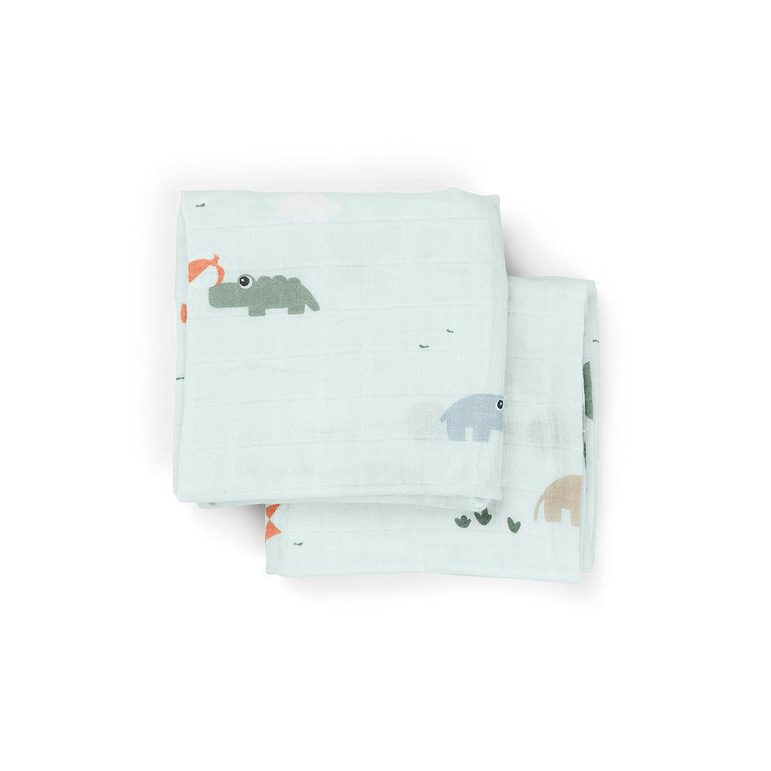 Done by Deer Burp Cloth 2 Pack - Playground Blue