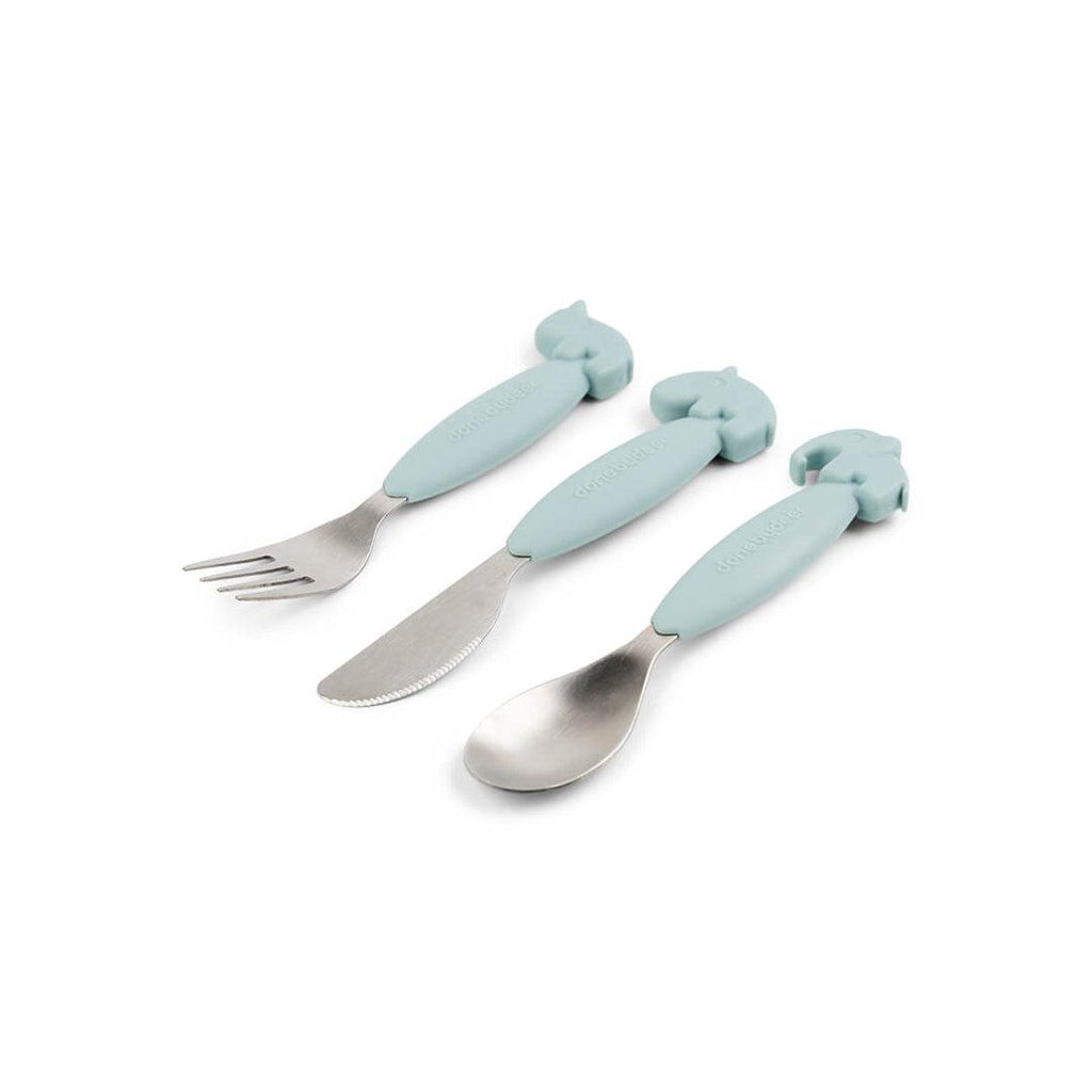 Done by Deer Easy-Grip Cutlery Set - Blue - Deer Friends