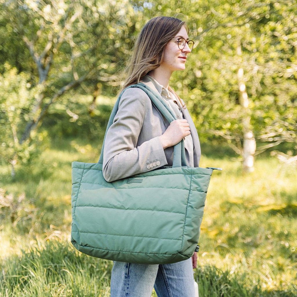 Done by Deer Quilted Changing Tote Bag - Green