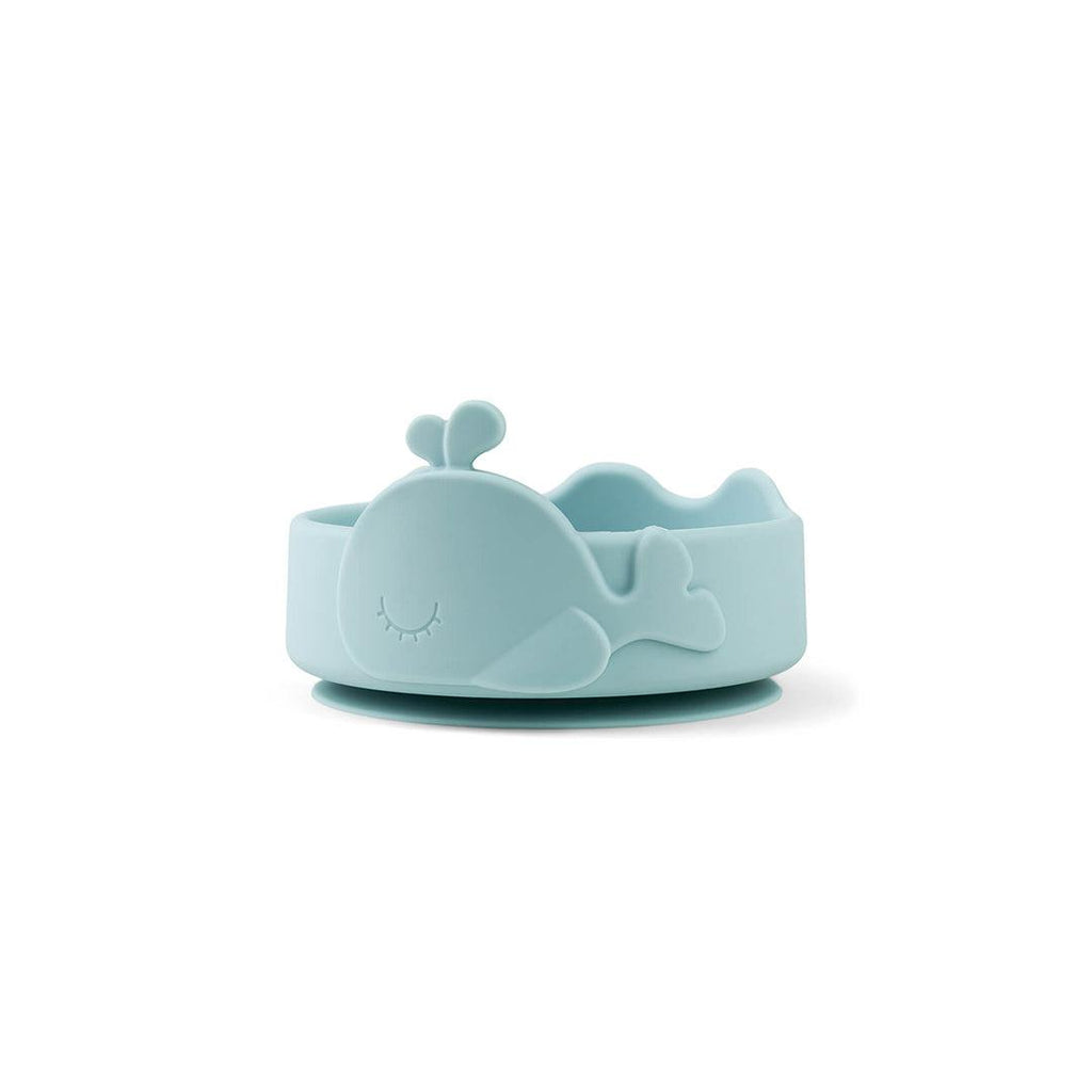 Done by Deer Silicone Stick & Stay Bowl + Baby Spoon  - Blue - Wally