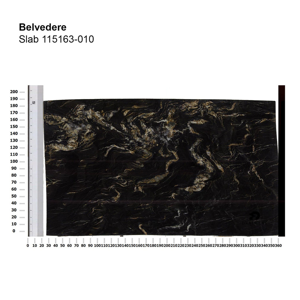 draenert | day bar trolley | belvedere polished stone + black frame