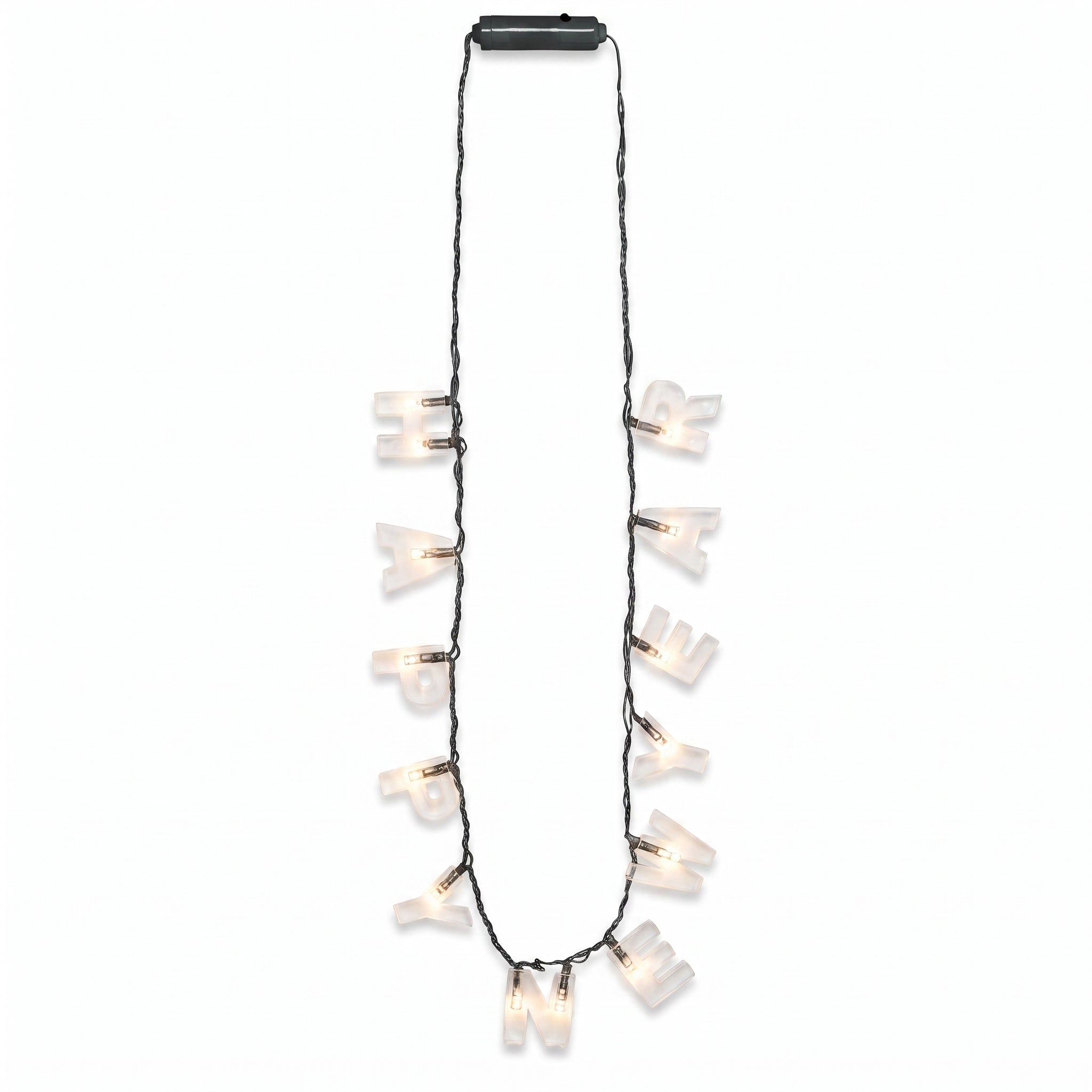 "Happy New Year" Light-Up Necklace - 36" Festive Wearable Accessory