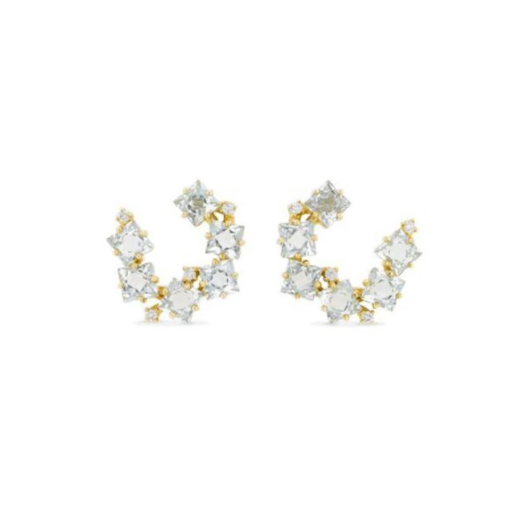 Ariel Sideways Spiral Hoops