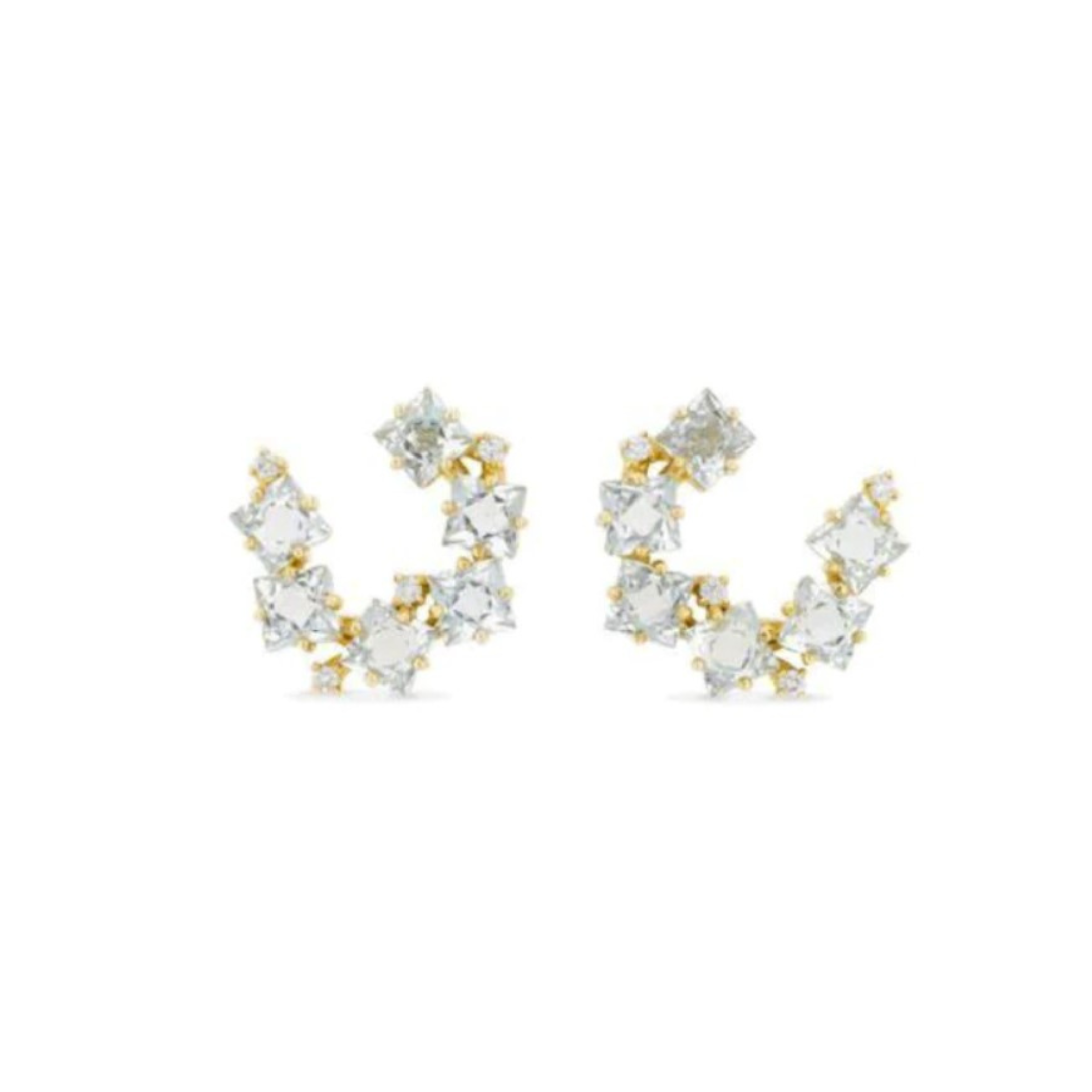 Ariel Sideways Spiral Hoops