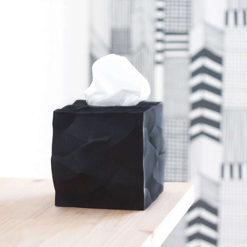 essey | wipy cube tissue box | black - LC