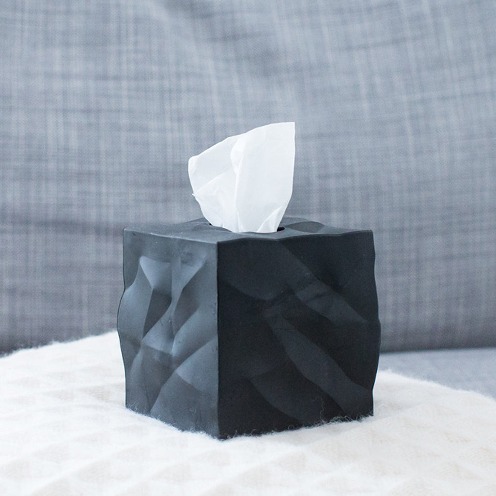 essey | wipy cube tissue box | black - LC