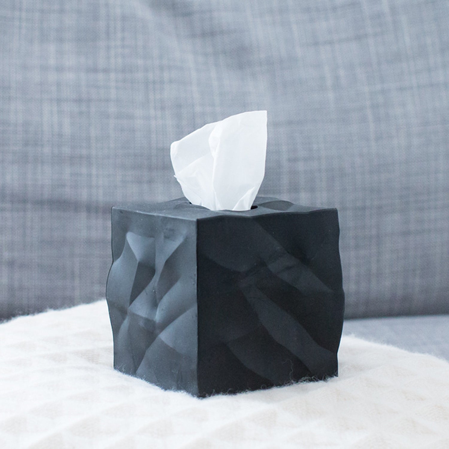 essey | wipy cube tissue box | black - LC