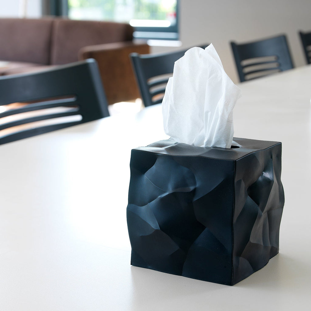 essey | wipy cube tissue box | black - LC