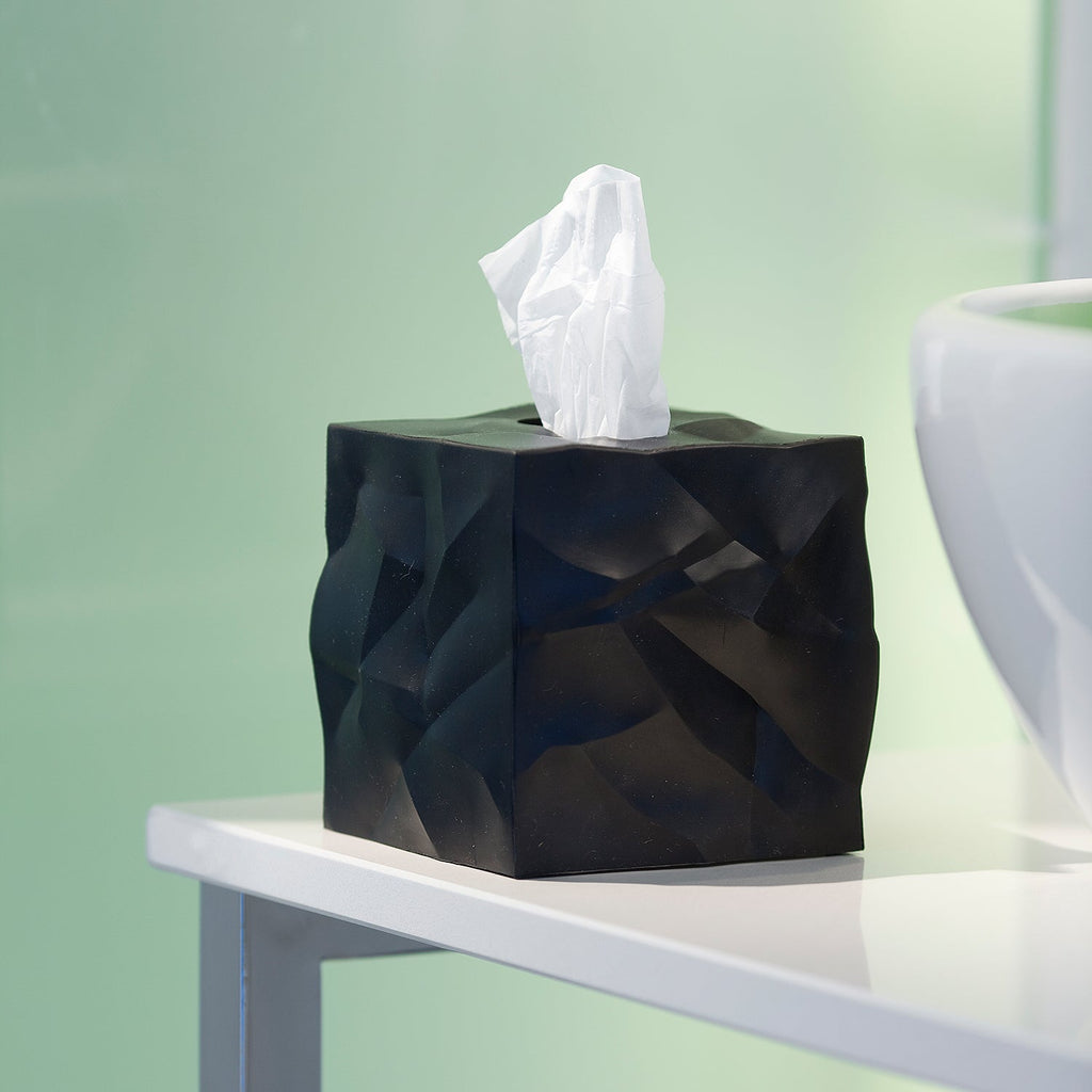 essey | wipy cube tissue box | black - LC