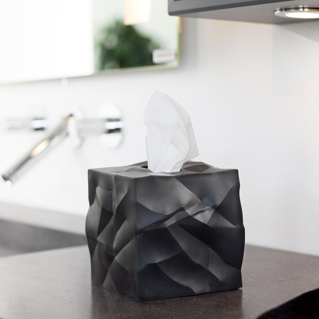 essey | wipy cube tissue box | black - LC