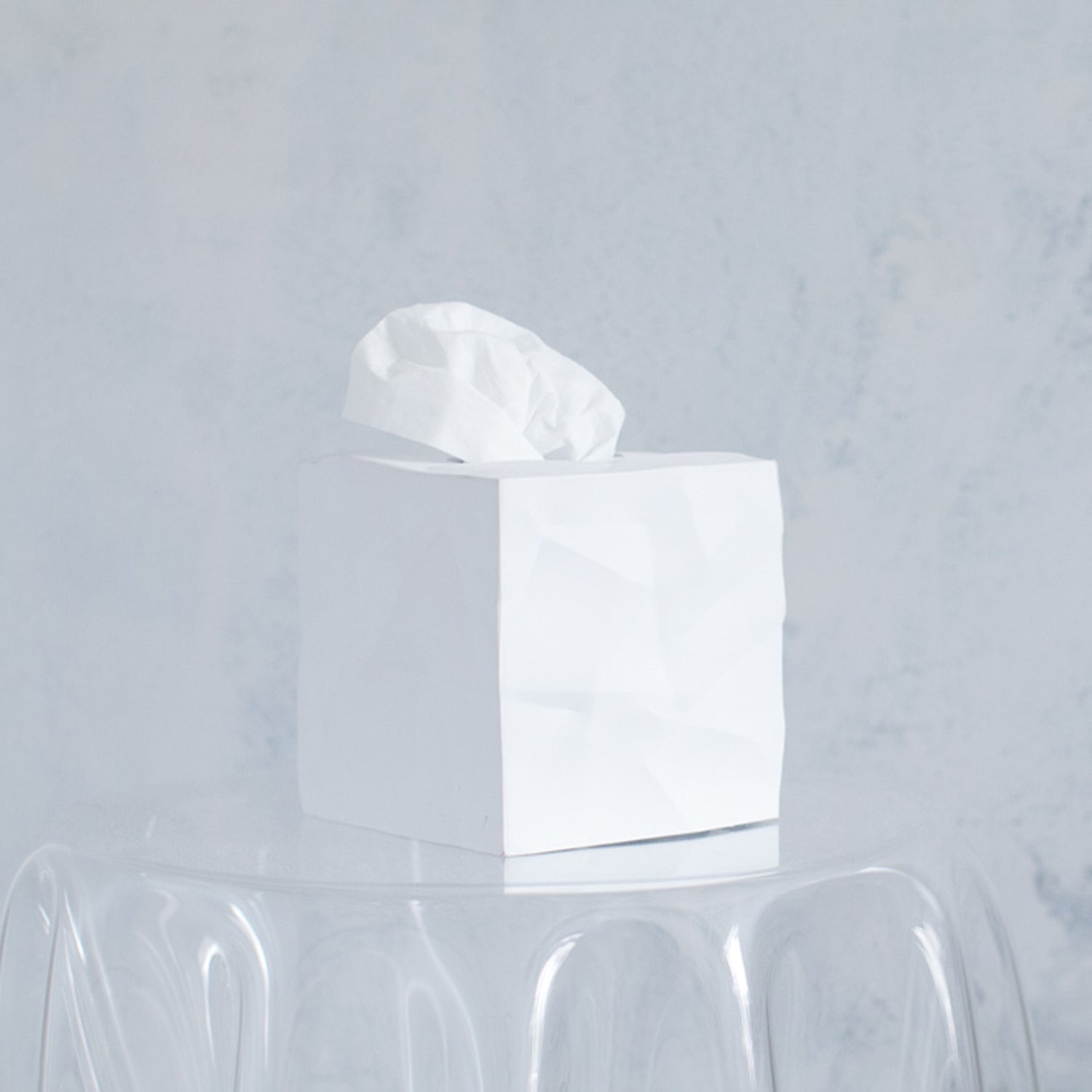 essey | wipy cube tissue box | white - LC