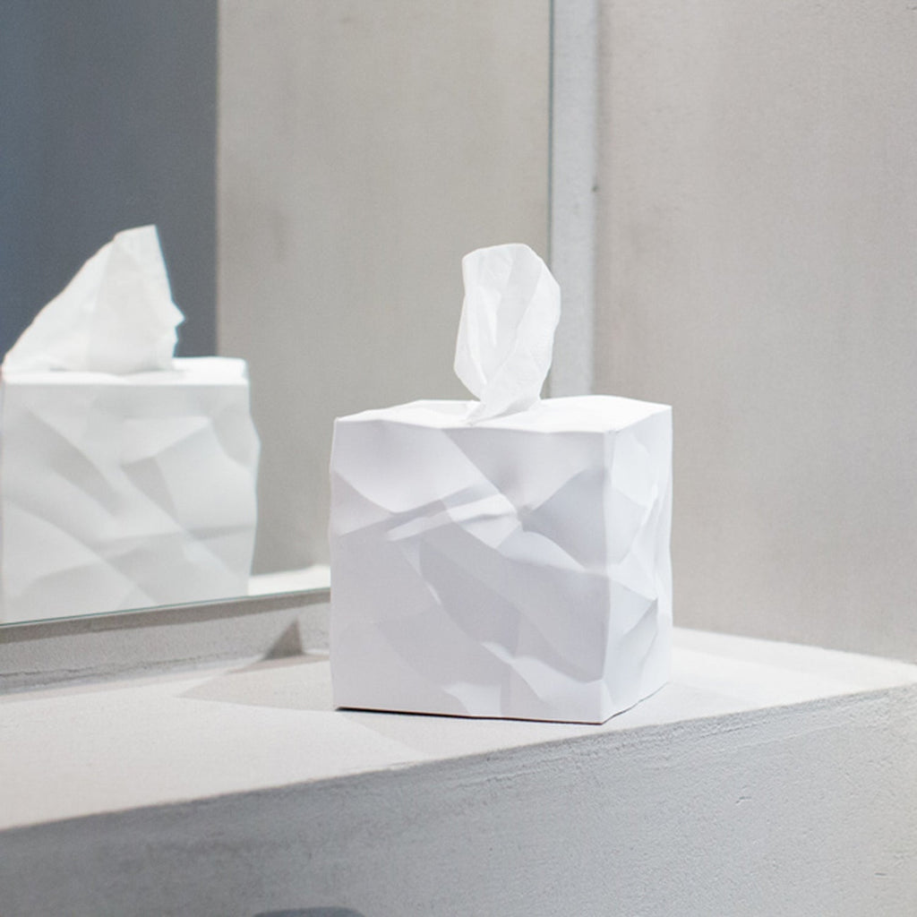 essey | wipy cube tissue box | white - LC