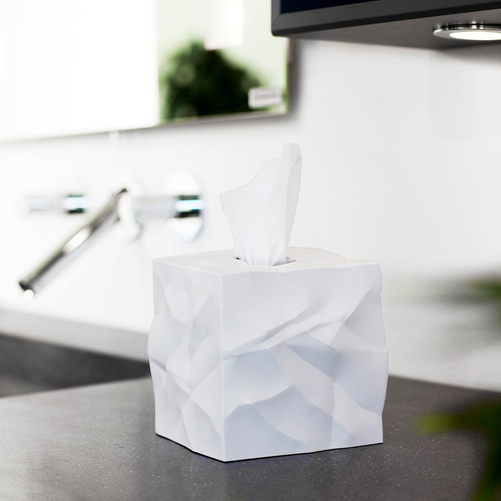 essey | wipy cube tissue box | white - LC