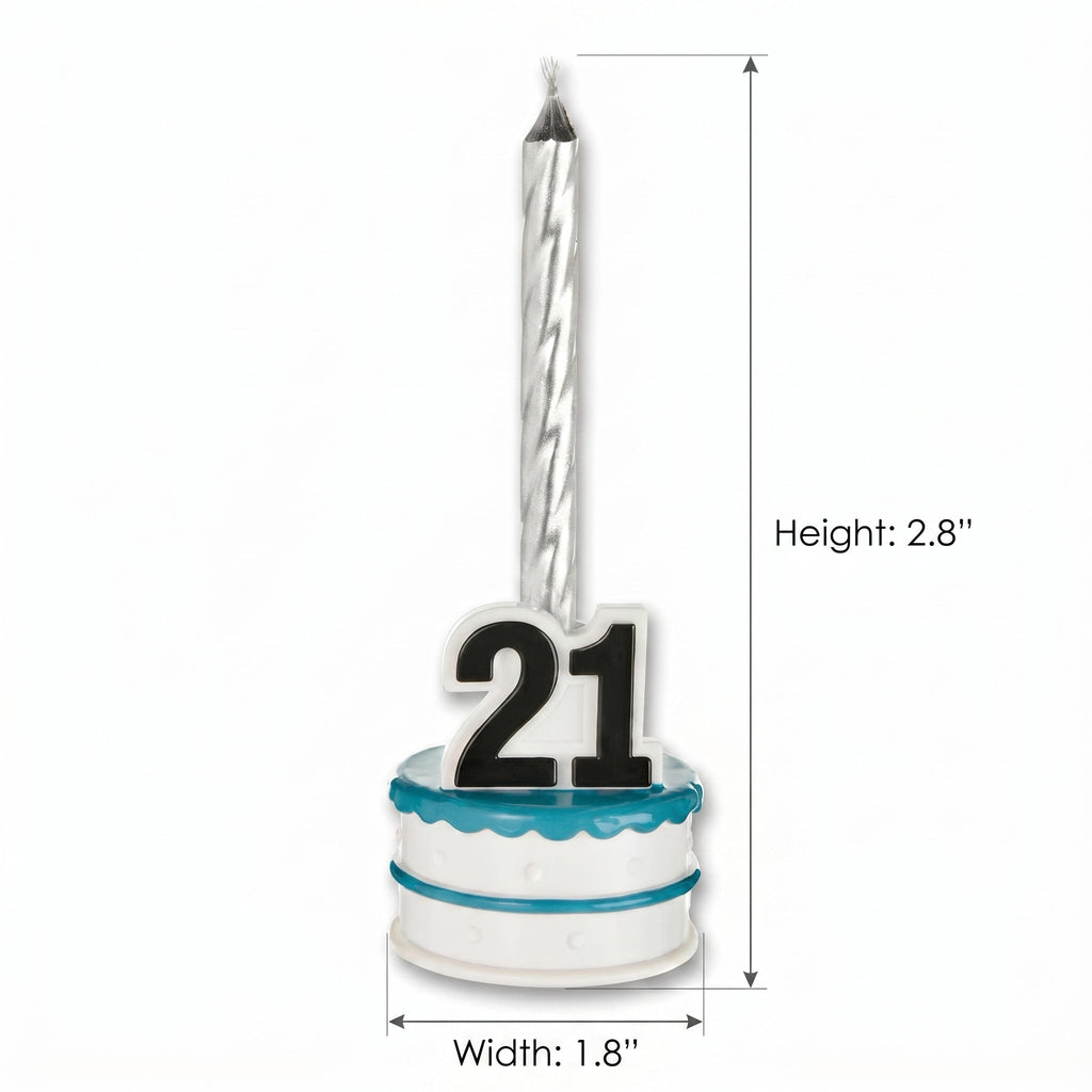 "Finally 21" Birthday Candle Holder with Candle