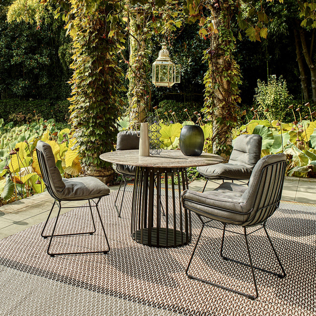 freifrau | leyasol chair | natte heather grey + steel bronze glaze frame