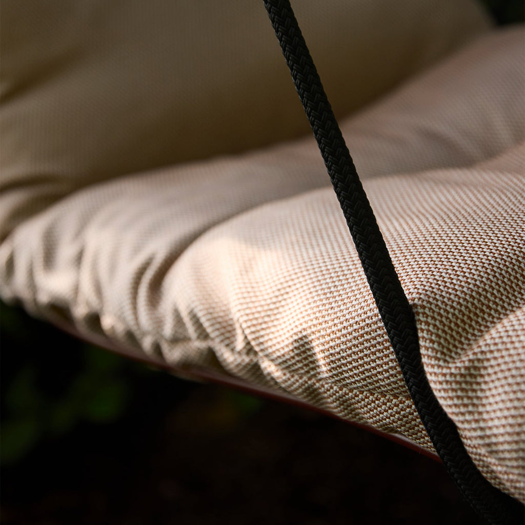 freifrau | leyasol outdoor sun lounger swing seat | lopi fabric + steel bronze glaze frame