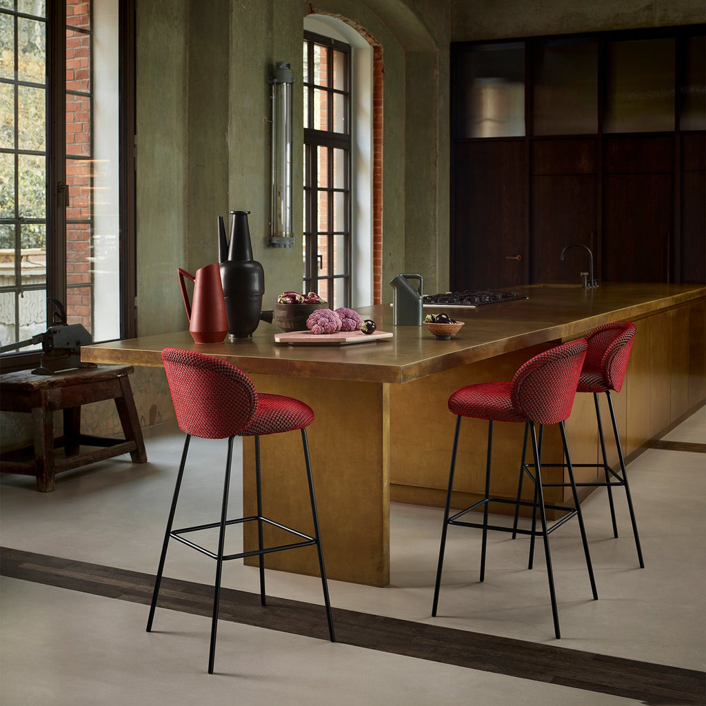 freifrau | ona kitchen stool 65cm | maple 732 + steel bronze glaze frame