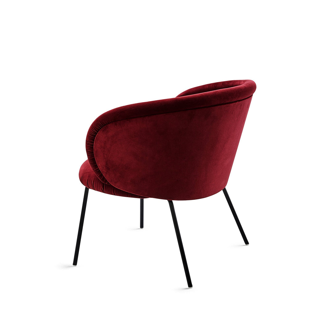 freifrau | ona cocktail armchair | maple 732 + steel frame black