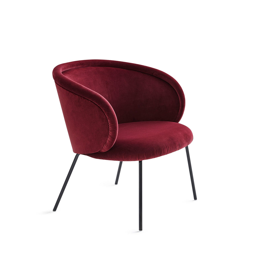 freifrau | ona cocktail armchair | maple 732 + steel frame black