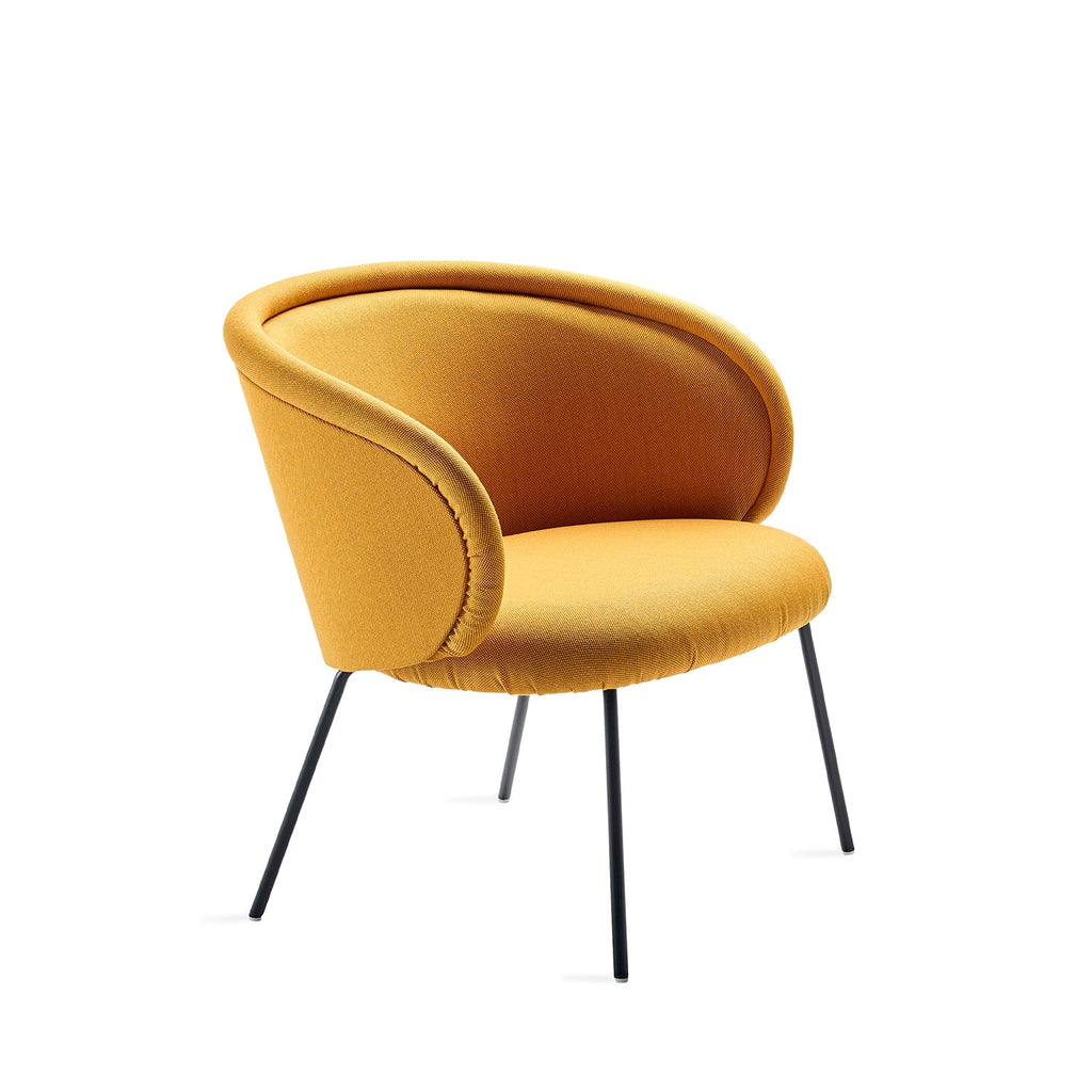 freifrau | ona cocktail armchair | maple 732 + steel frame black