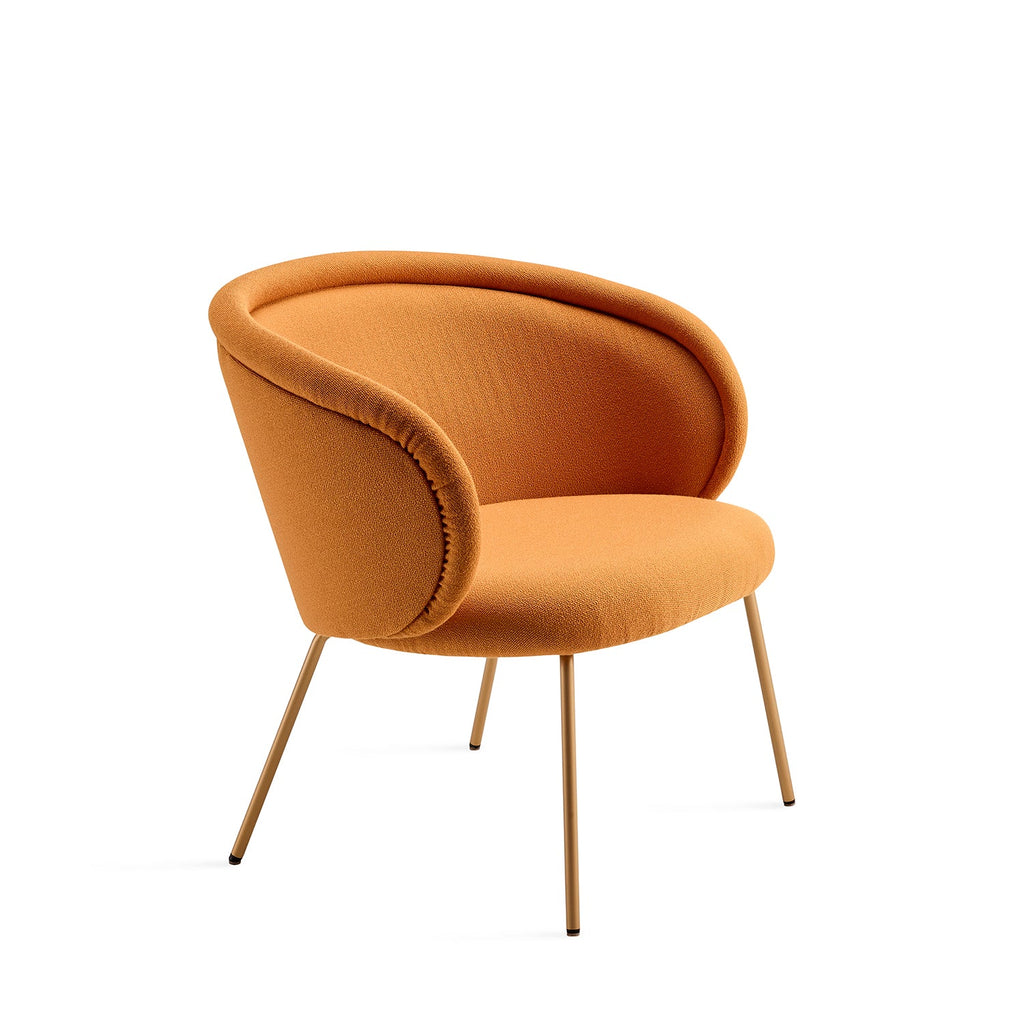 freifrau | ona cocktail armchair | maple 732 + steel frame black