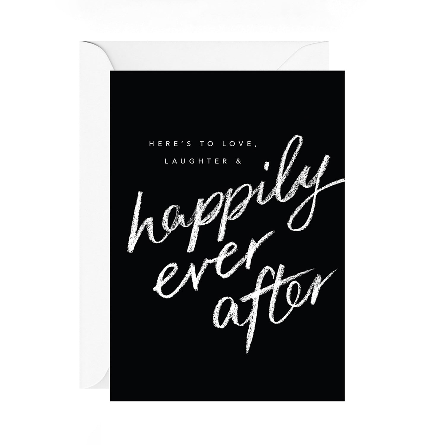 galina dixon | greeting card | here's to love, laughter + happily ever after