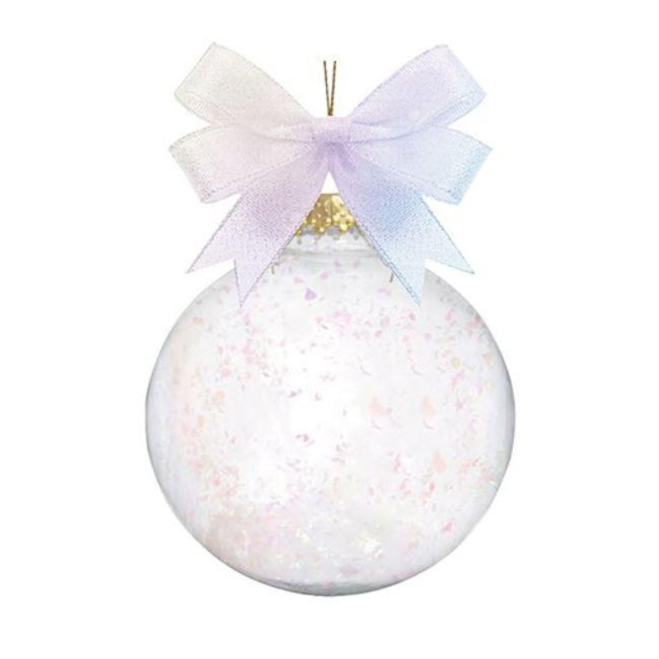 Iridescent Snow Glass Ornament