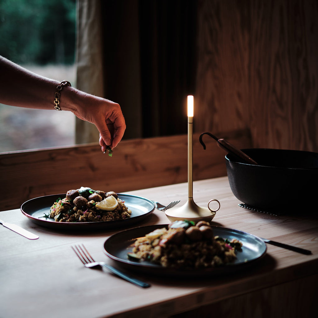 graypants | wick portable table lamp | brass 26cm