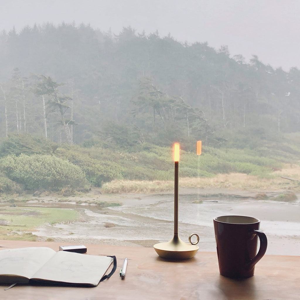 graypants | wick portable table lamp | brass 26cm