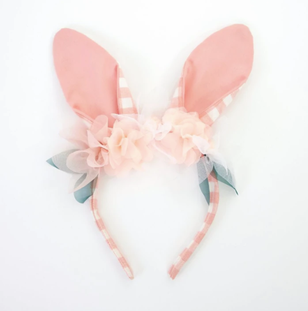 Embellished Gingham Bunny Headband