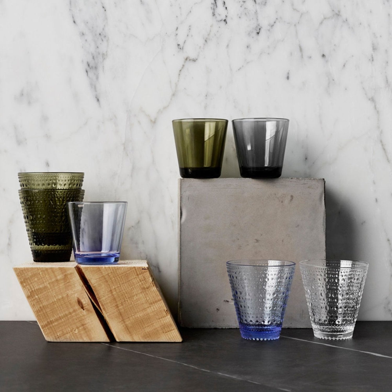 iittala | kastehelmi tumbler | set of 2 | aqua