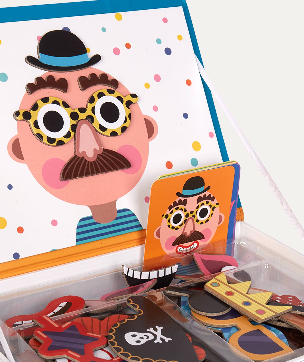 Janod Magnetibook Educational Toy - Boy's Crazy Faces