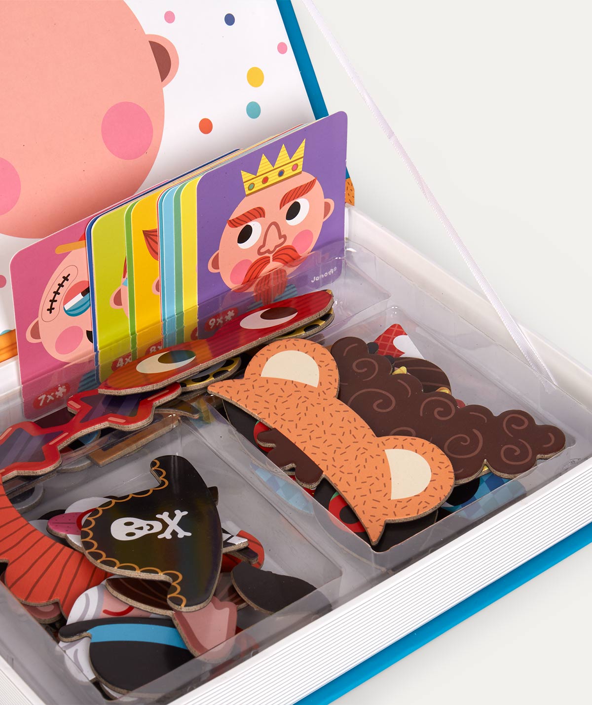 Janod Magnetibook Educational Toy - Boy's Crazy Faces