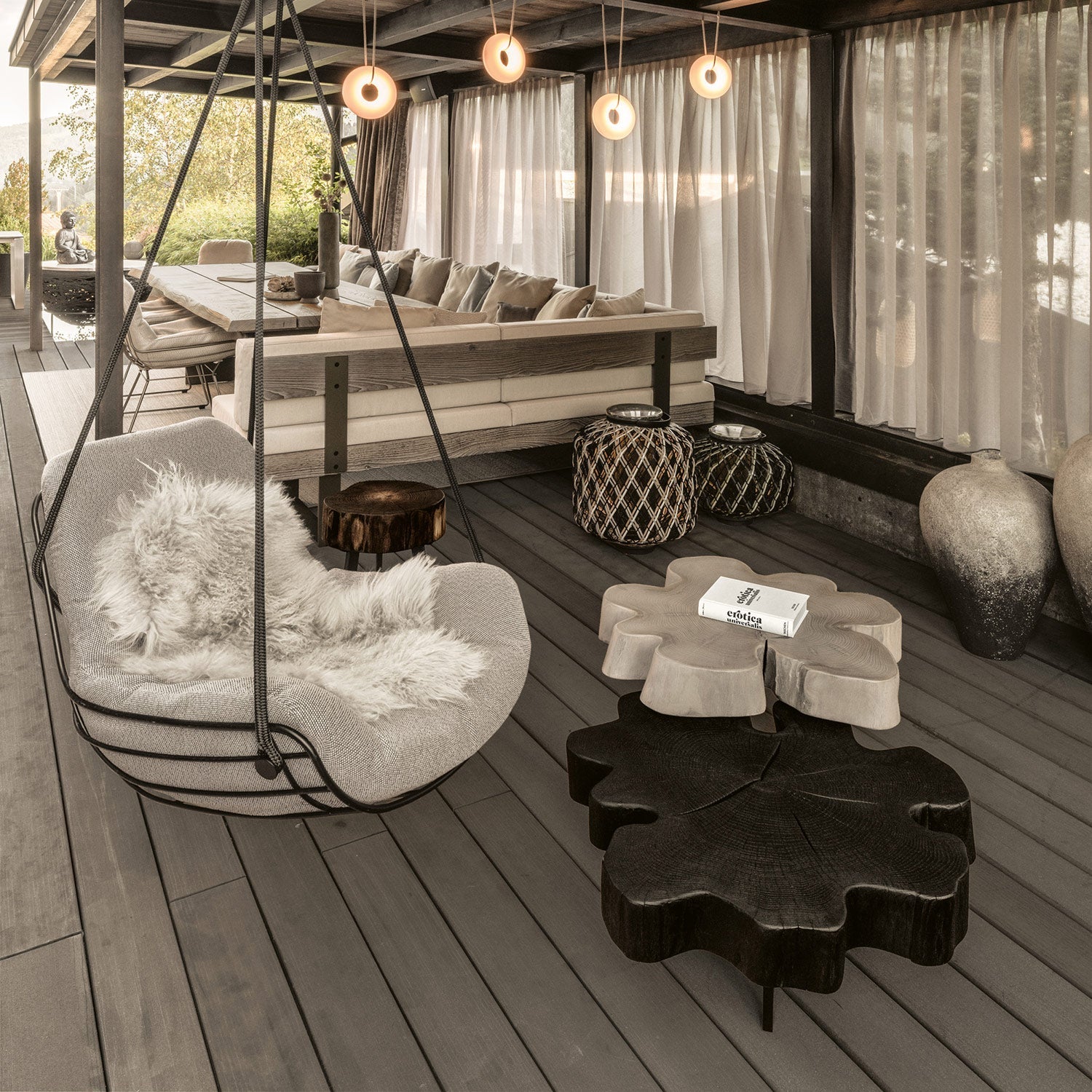 janua | bc 05 stomp outdoor table | 40-50cm | raw acacia