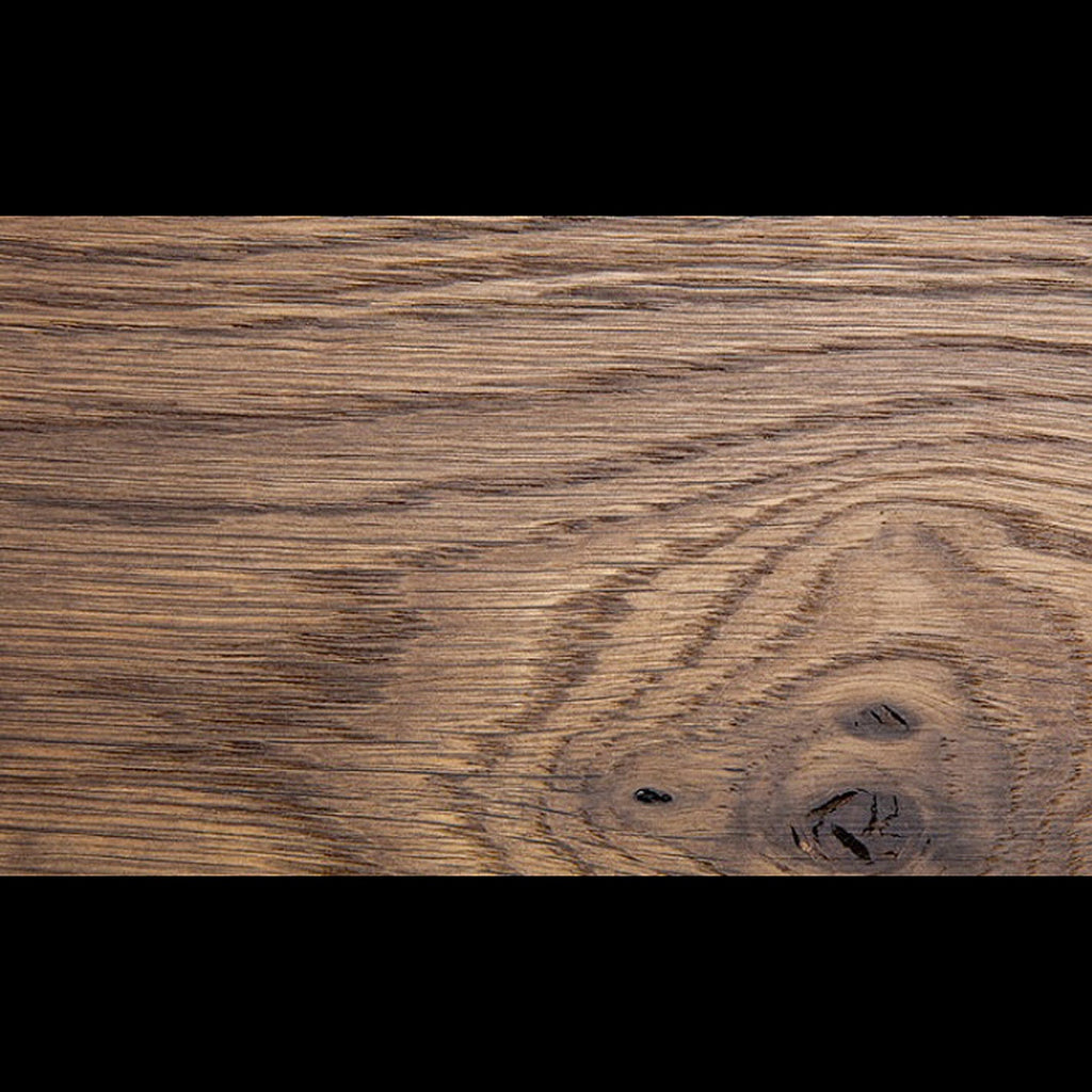 janua | bc 10 basket console table | smoked oak + black base