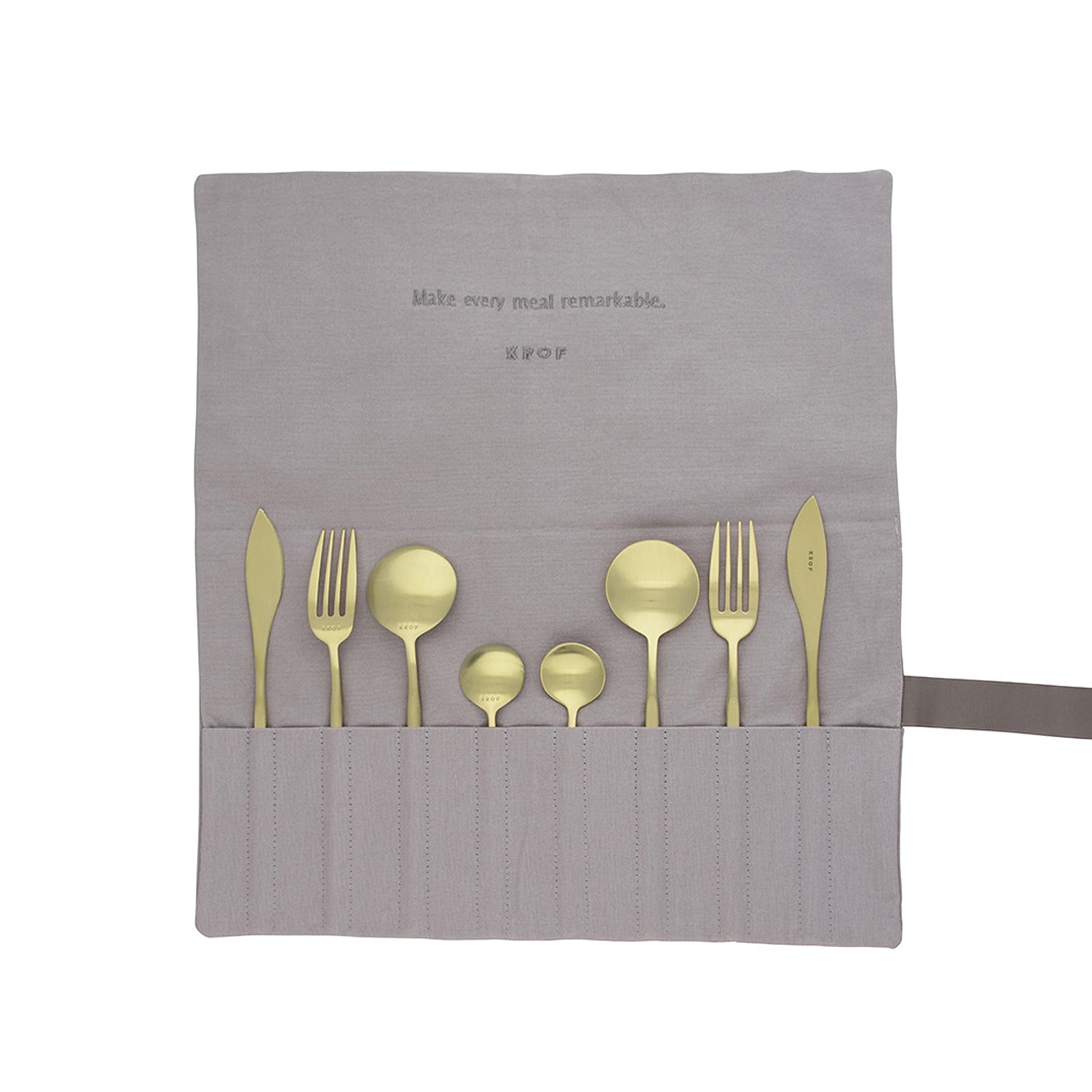 krof | collection no.1 | 24 piece cutlery set | brushed silver