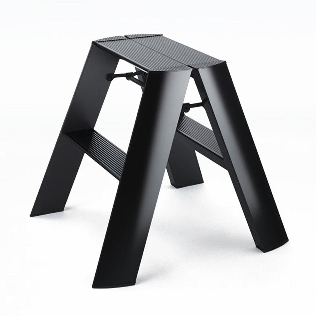 hasegawa | lucano 2 step ladder | black wide