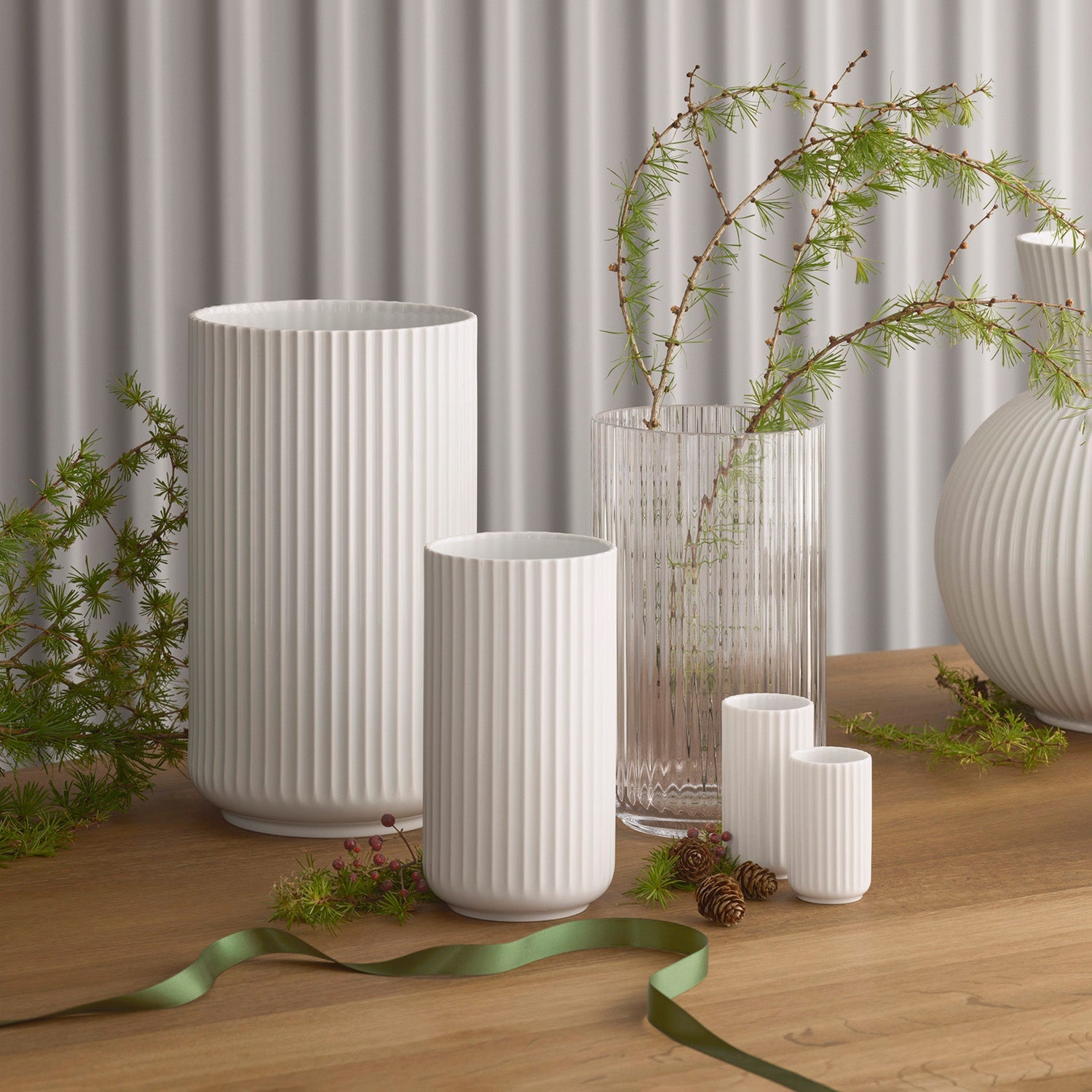 lyngby | porcelain vase 38cm | white - LC