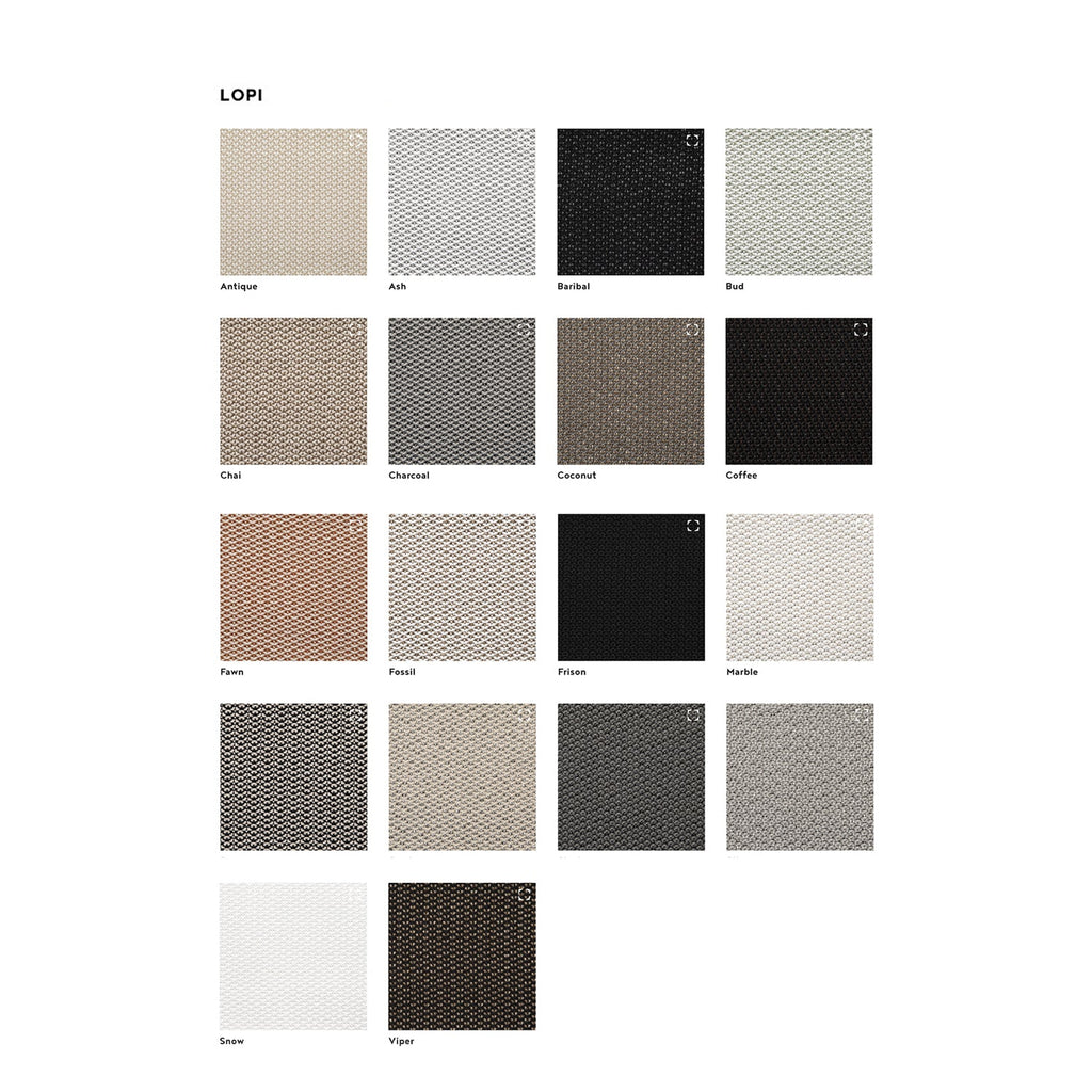 freifrau | leyasol outdoor ottoman | lopi ash + black frame