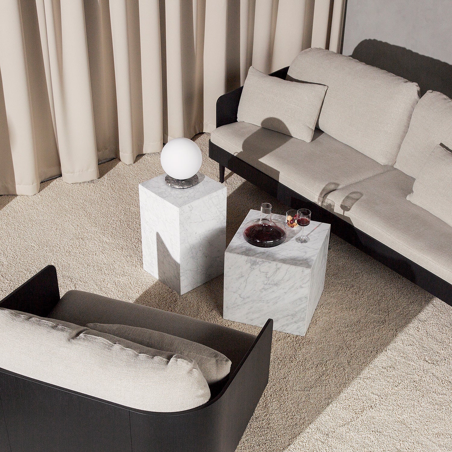 audo copenhagen (menu) | plinth tall | white carrara marble